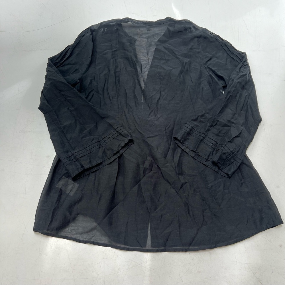 joie women’s black cotton silk blouse M L125-7 - Picture 3 of 6